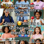 Posts That Hit Different: Teacher Appreciation Reaction Bundle for Contractors
