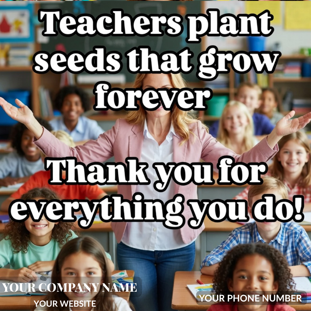 Posts That Hit Different: Teacher Appreciation Reaction Bundle for Contractors