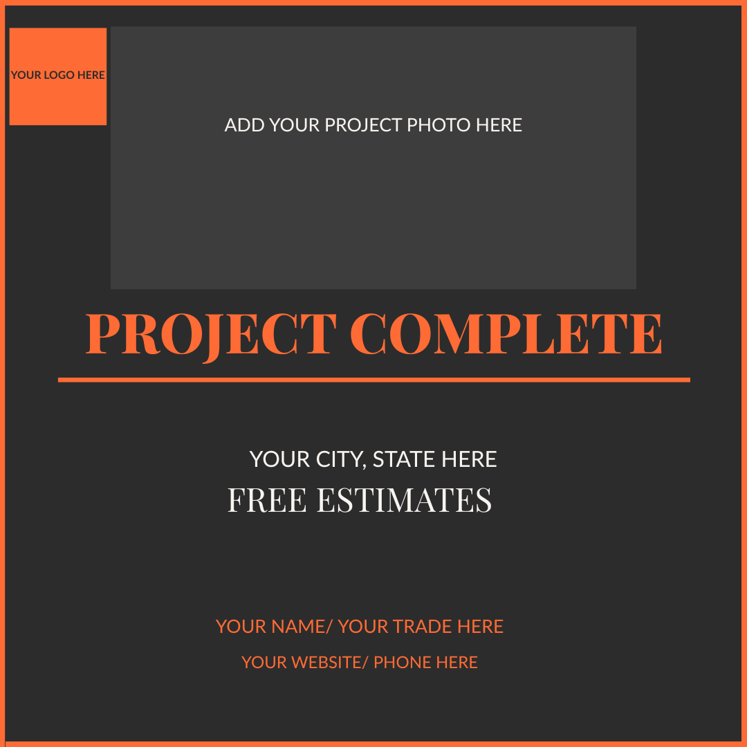 50 Contractor Brand Posts — Done For You | 10 Designs, 5 Colors, Zero Excuses