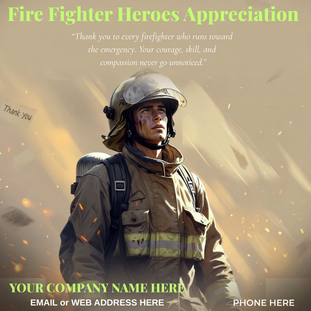 First Responder Appreciation Content Pack | Community Support Marketing for Contractors