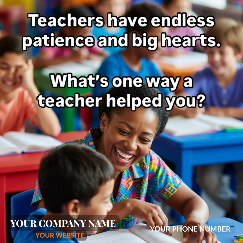 Posts That Hit Different: Teacher Appreciation Reaction Bundle for Contractors