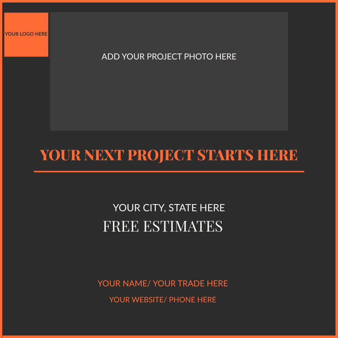 50 Contractor Brand Posts — Done For You | 10 Designs, 5 Colors, Zero Excuses