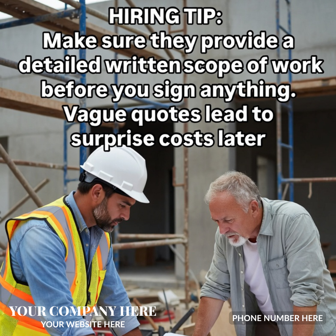 Hiring Tips – Contractor Social Media Templates That Turn Followers Into Customers