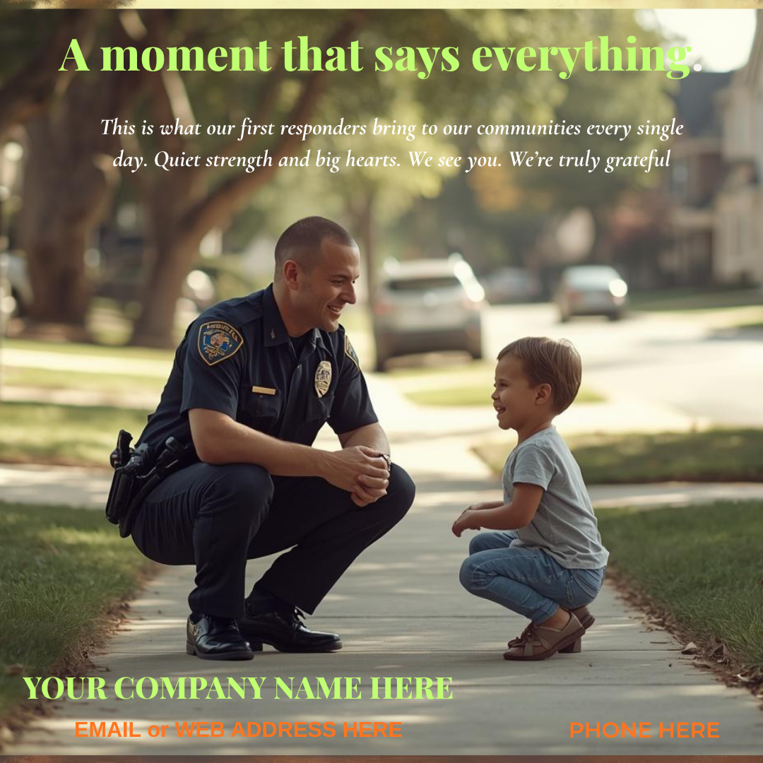 First Responder Appreciation Content Pack | Community Support Marketing for Contractors