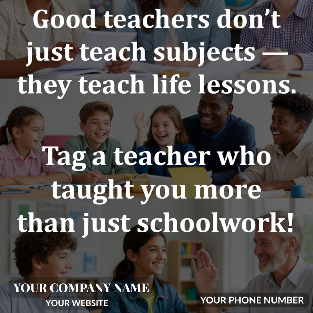Posts That Hit Different: Teacher Appreciation Reaction Bundle for Contractors